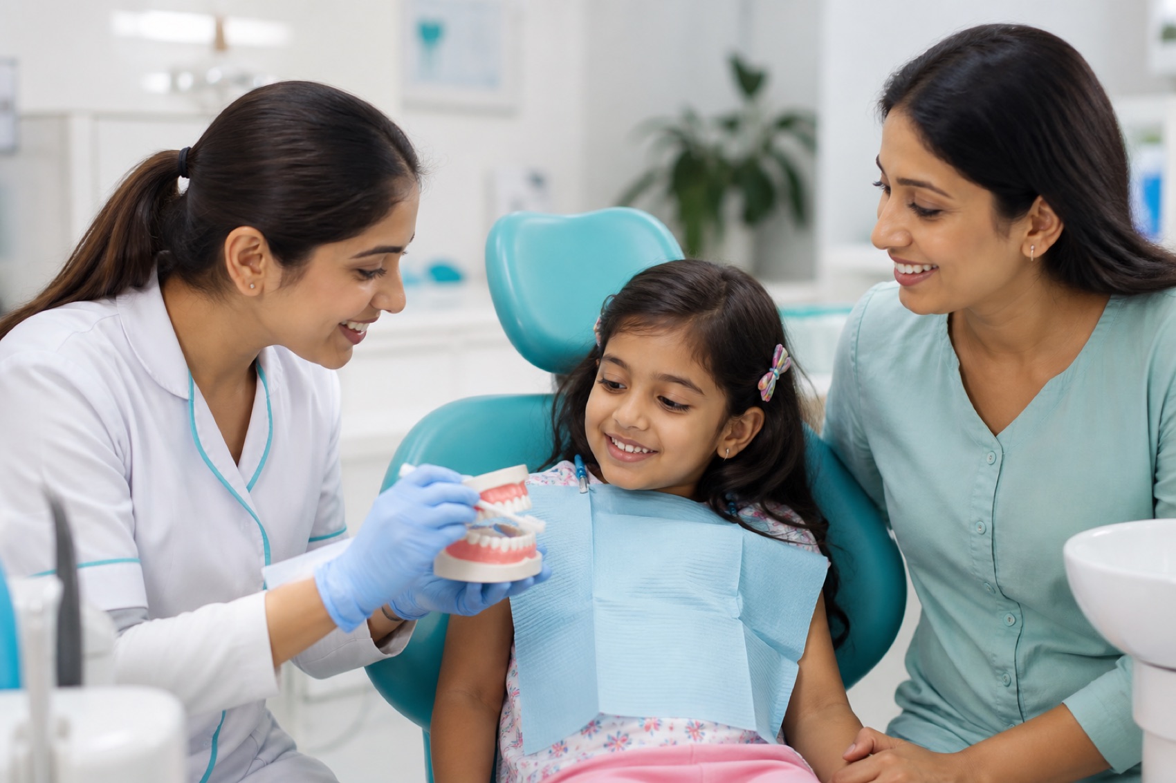 Child-friendly pediatric dental visit